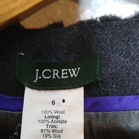 J. Crew Astrid Berry Charcoal Gray Wool Blazer 6 - Picture 6 of 7